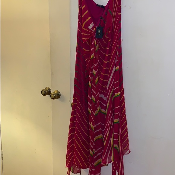 NWT Polo Ralph Lauren Pink Multi Strapless Dress - Picture 7 of 8